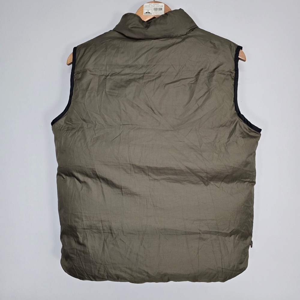 LL Bean Reversible Down Puffer Vest Womens S Olive Green Black Gorpcore Outdoor - Picture 4 of 15